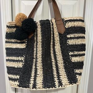 Large Woven Tote Bag Shoulder Bag